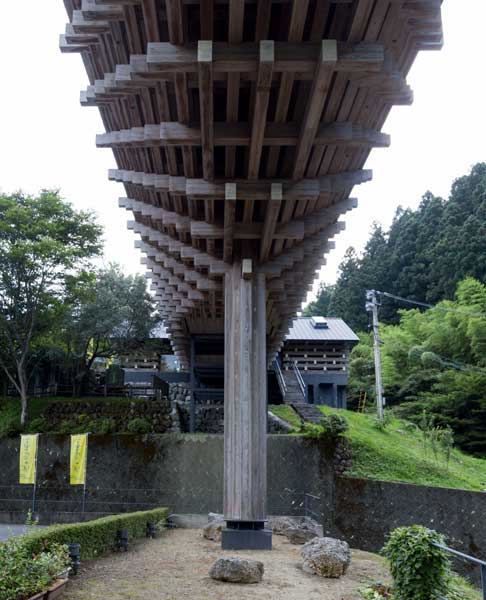 Yusuhara Wooden Bridge Museum View from Underneath