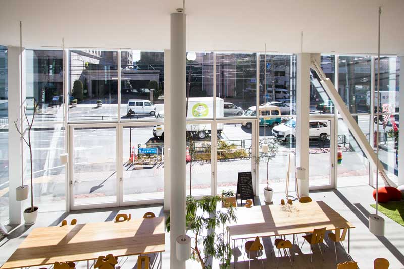 Shibaura House LookDown from Mezzanine